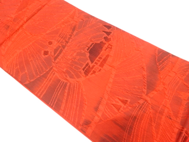 JAPANESE FUKURO OBI / UNUSED / PLANT DYES / WOVEN CENERY OF COUNTRYSIDE(NON-TAILORED)